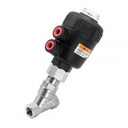 EMCP-20-50DS1 Угловой клапан с пневмоуправлением, двустороннего действия (привод из полимера)